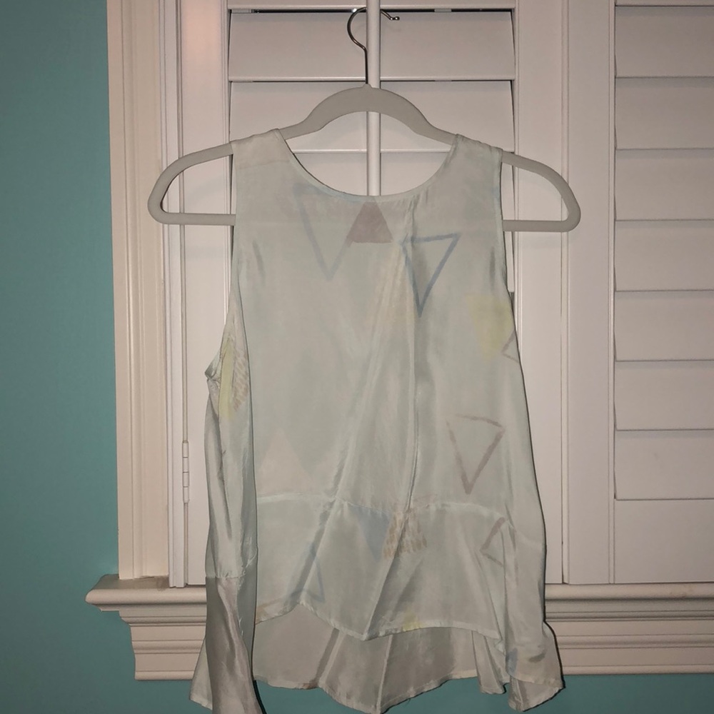Pastel green ish blue silk top from lou&grey